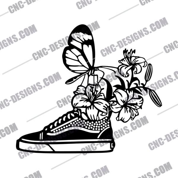 Butterfly with Shoe DXF File