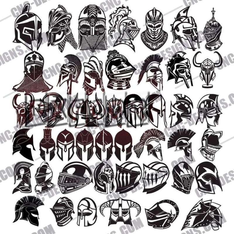 Knight Armor Helmet DXF Files - Download Cut-Ready Designs