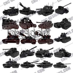 Military Battle Tanks DXF Files