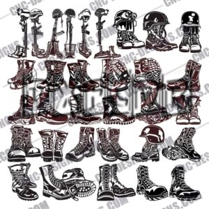Military Combat Boots DXF Files