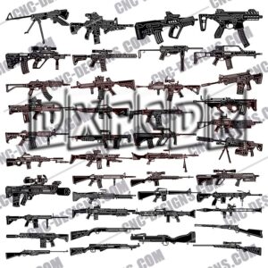 Military Guns Weapons DXF Files