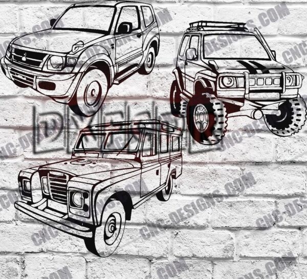 Off-Road Car Accessories DXF Files