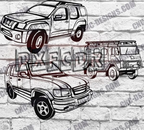 Off Road Car Accessories DXF Files