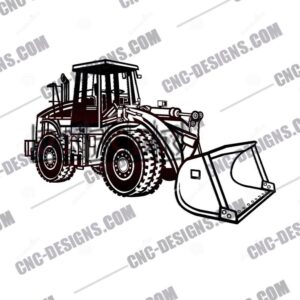 Front Wheel Loader Bulldozer DXF File