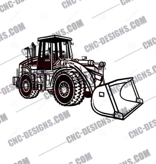 Front Wheel Loader Bulldozer DXF File