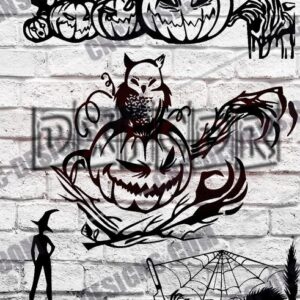 Halloween-themed DXF Designs