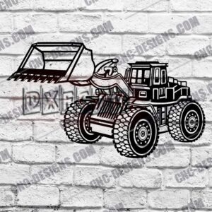 Front Wheel Loader Bulldozer DXF Designs