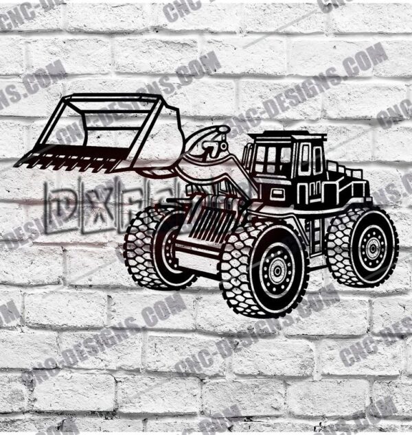 Front Wheel Loader Bulldozer DXF Designs