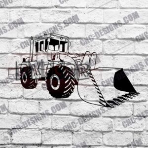 Front Wheel Loader Bulldozer DXF Designs