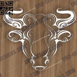 "Taurus Zodiac Sign DXF File"