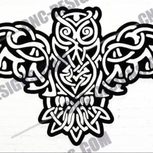 "Celtic Owl Panel DXF File"