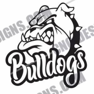 Bulldog face DXF file