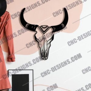 Bull Skull CNC Design