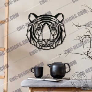 Tiger Head CNC Carving Design