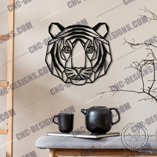 Tiger Head CNC Carving Design