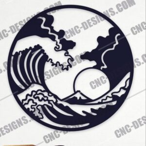 The Great Wave DXF File