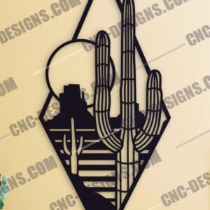 Cactus Metal Wall DXF Files