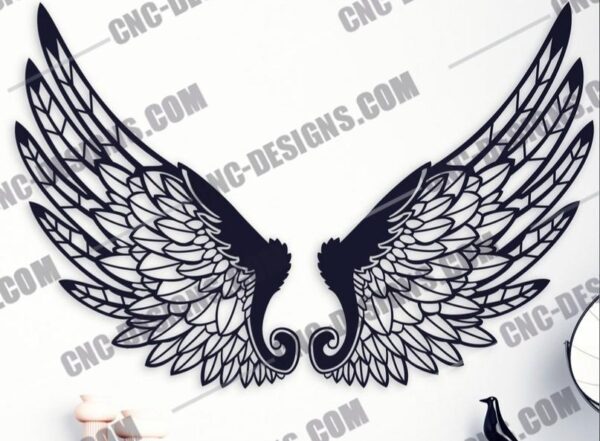 Wings Metal Wall Art DXF Files