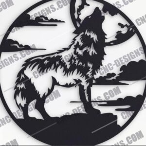 Wolf Metal Wall Art DXF Files