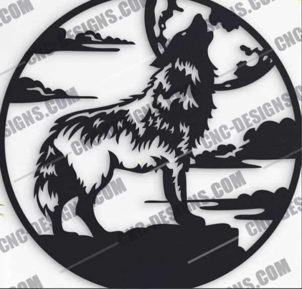 Wolf Metal Wall Art DXF Files