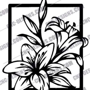 Flower Wall Art DXF Files