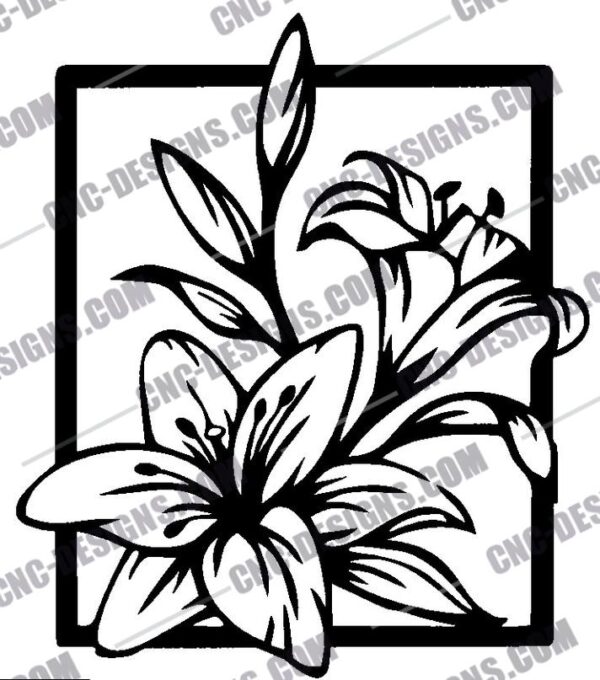 Flower Wall Art DXF Files