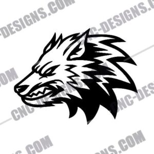 "Fierce Wolf DXF File"