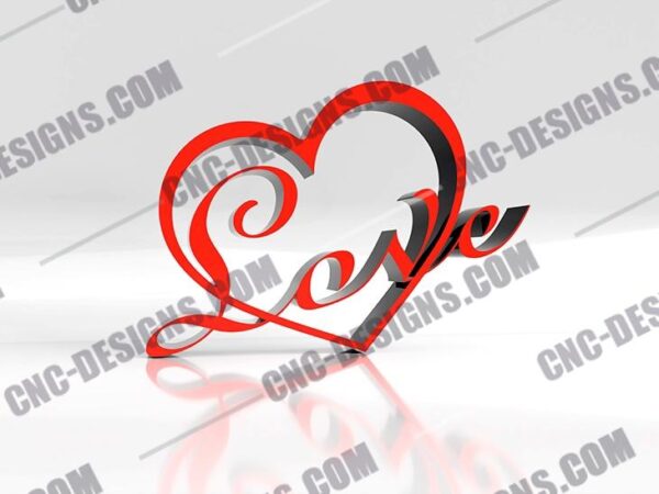 Romantic Heart DXF Files