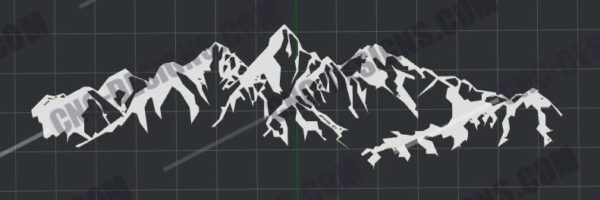 Mountain Landscape DXF File