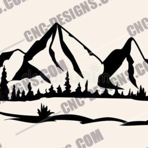 Mountain DXF File Design