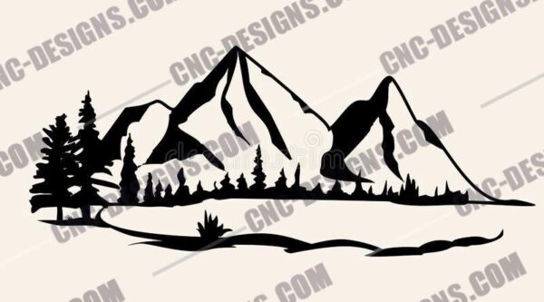 Mountain DXF File Design