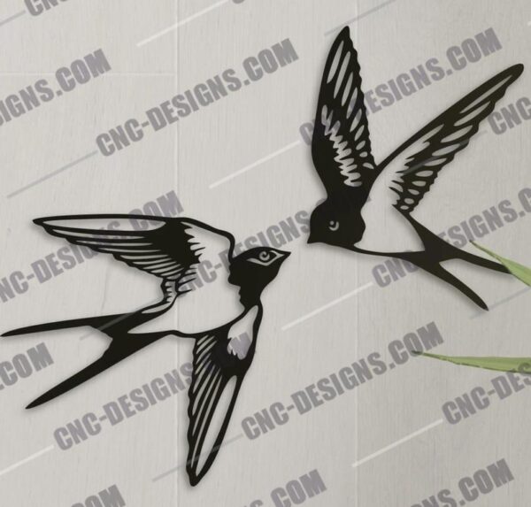 "Graceful Swallow DXF File"