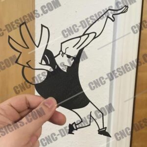 Johnny Bravo Line Drawing DXF File