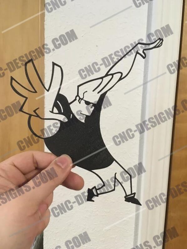 Johnny Bravo Line Drawing DXF File