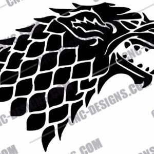 Game of Thrones House Stark Sigil DXF Files