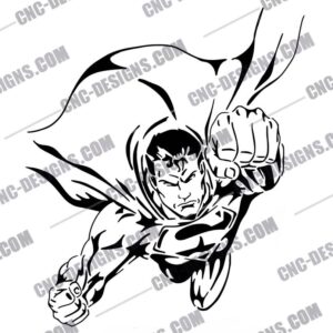 Superman DXF File for CNC Machines