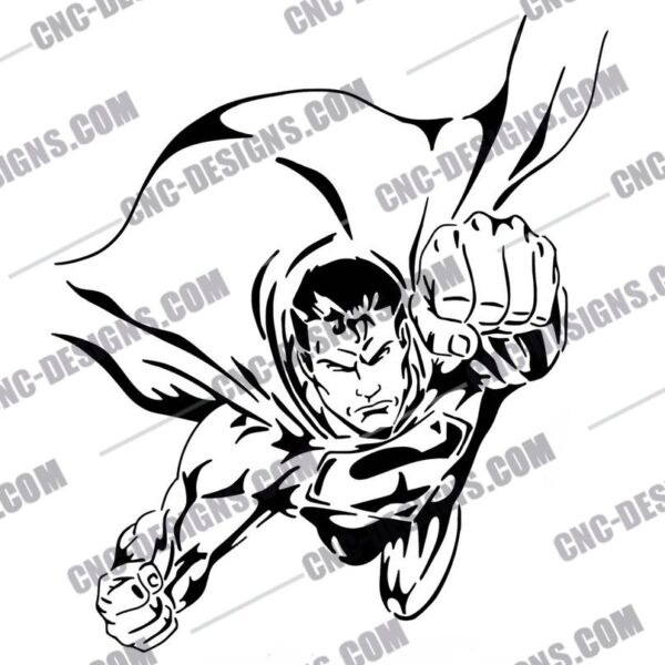 Superman DXF File for CNC Machines