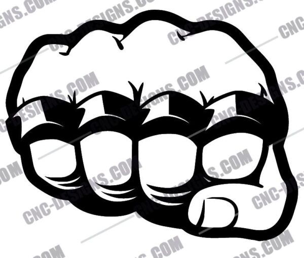 "Fist and Knuckles CNC Design"