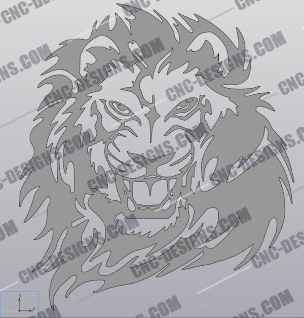 "Majestic Lion DXF File"