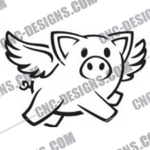 Winged Pig DXF File