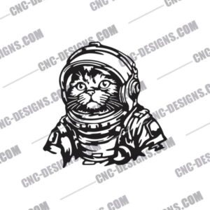 Astronaut Cat DXF File