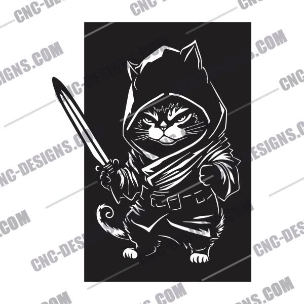 Ninja Cat DXF File