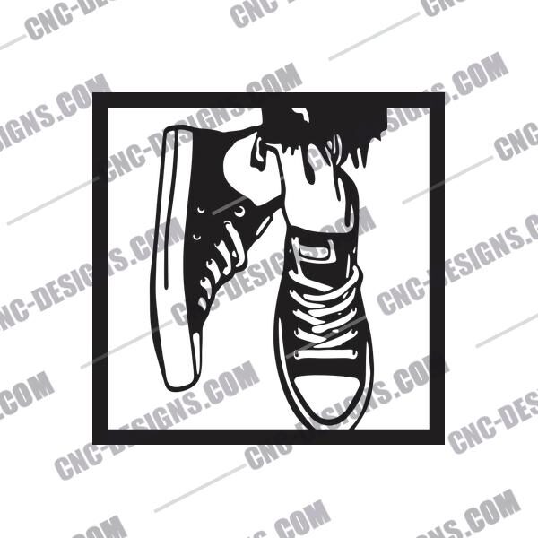 Foot Wall Decor DXF Files