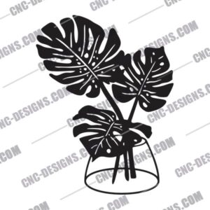 Vase Wall Decor DXF File