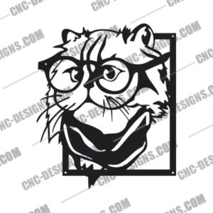 Cat with Scarf DXF File