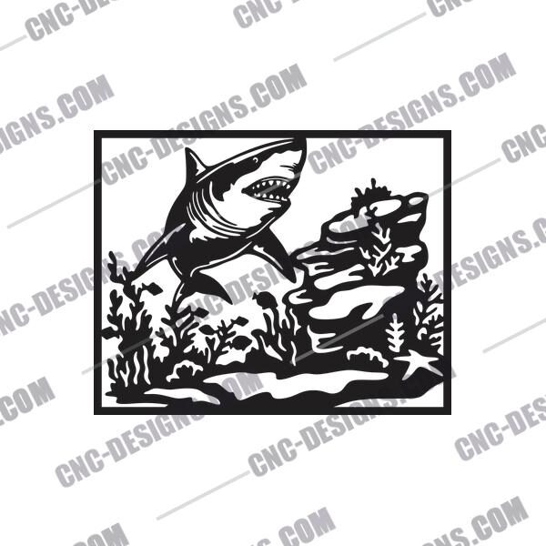 Shark Wall Decor DXF Files