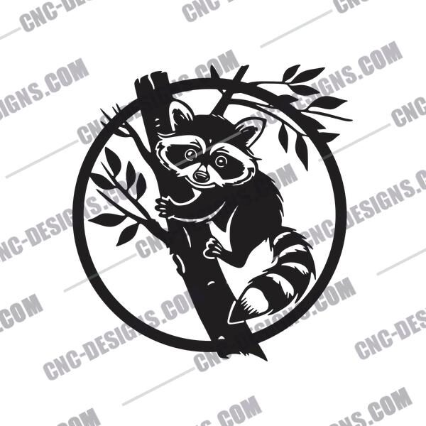 Raccoon Wall Decor DXF Files