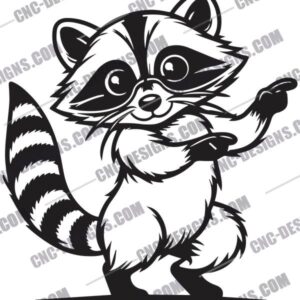 Dancing Raccoon DXF File