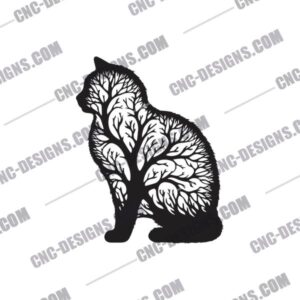 Tree Cat DXF File