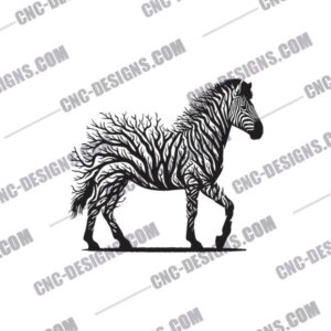 Tree Zebra DXF File for CNC Machines